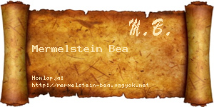 Mermelstein Bea névjegykártya